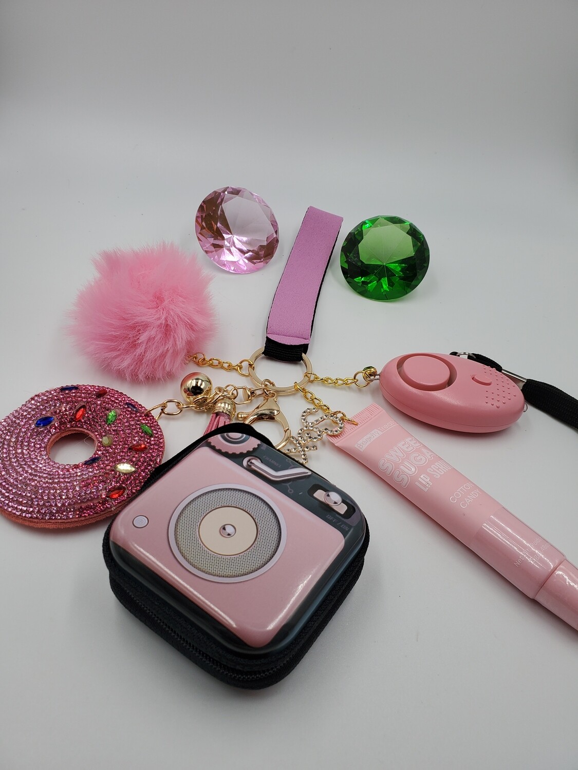 Body Alarm "Stash Box" Keychain (Pink Donut)