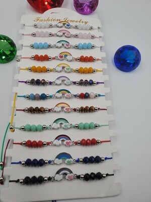 12 pc Bracelets &quot;Rainbow&quot;