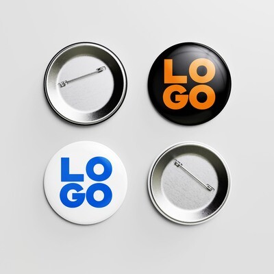 Custom 1.5&quot; Pin Back Buttons (your Logo Or Photo)