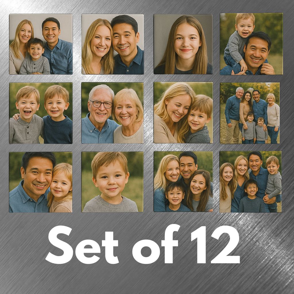 Square Photo Magnet Set – Set of 12 (2.5&quot;)