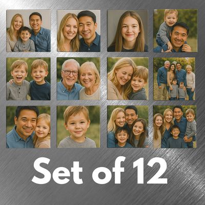 Square Photo Magnet Set – Set of 12 (2.5&quot;)