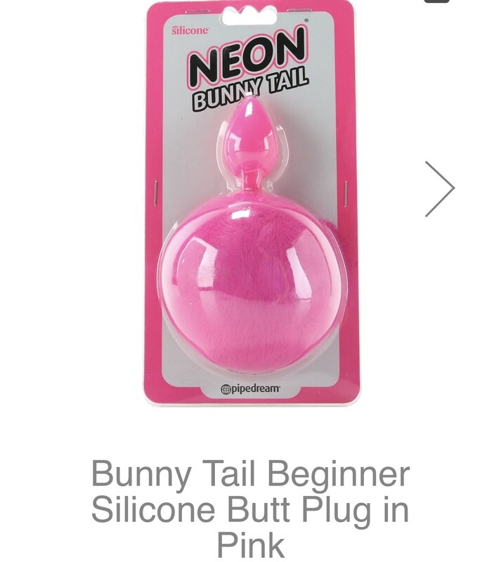 Neon Bunny Tail Anal Plug