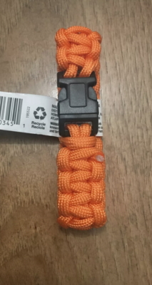 Paracord 550 Emergency Bracelet (Orange) for kids