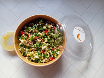 Cauliflower Rice and Mung Bean Salad