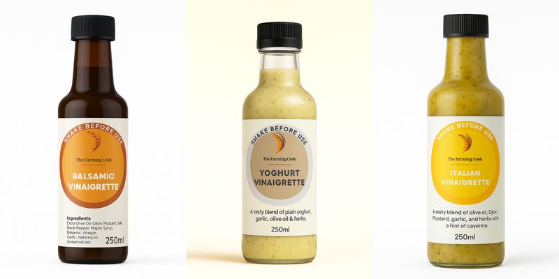 Premium Vinaigrette Trio – Yoghurt, Balsamic &amp; Italian (250ml each)
