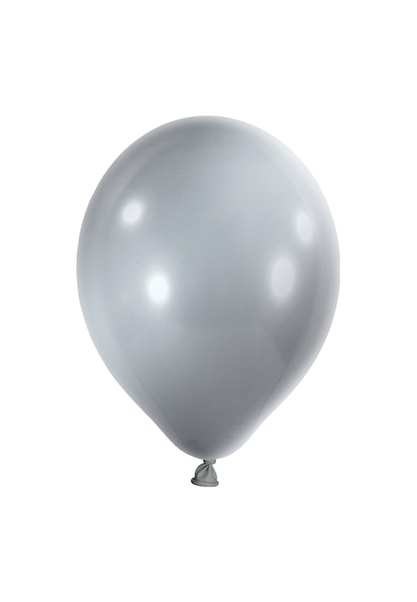 Latexballon, 25 cm, metallic silber