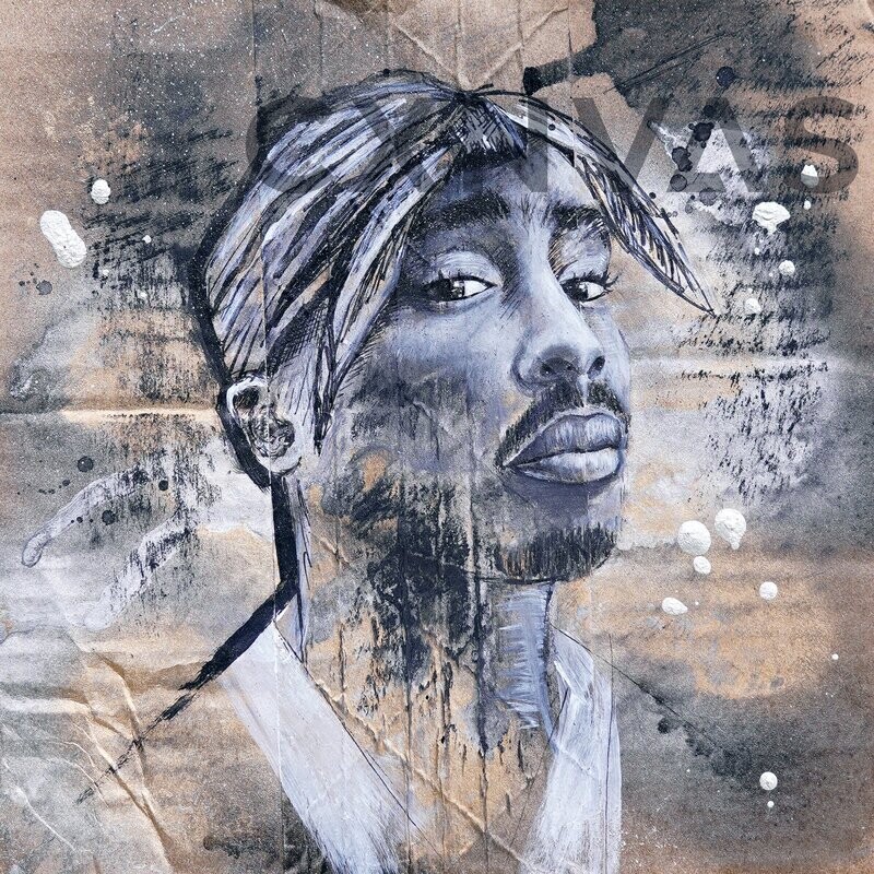 Tupac- Mix Media Original Art Print