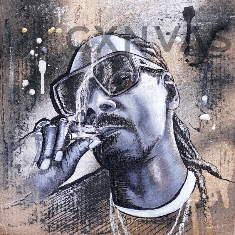 Snoop Dogg- Mix Media Original Art Print