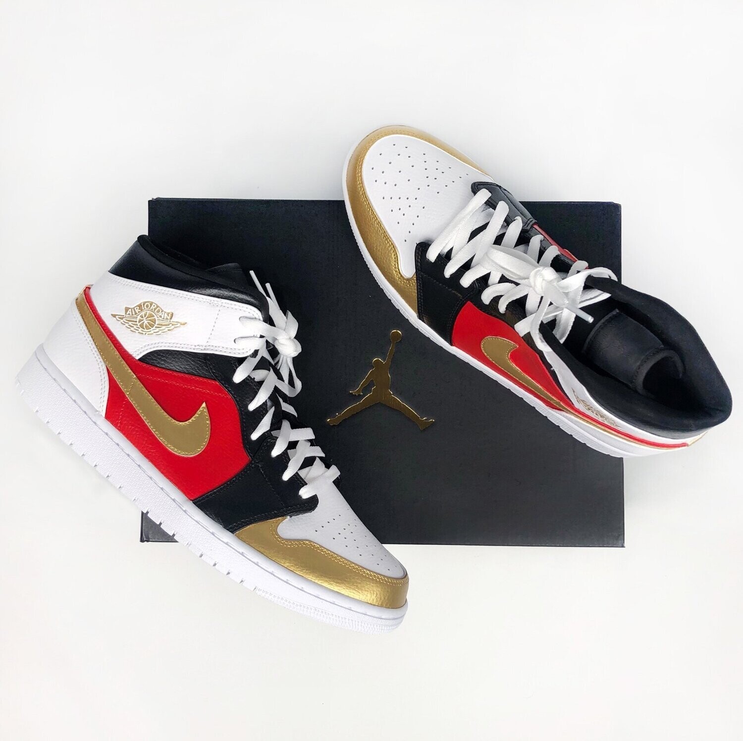 Customised Jordan Colourway- Red, Gold, Black