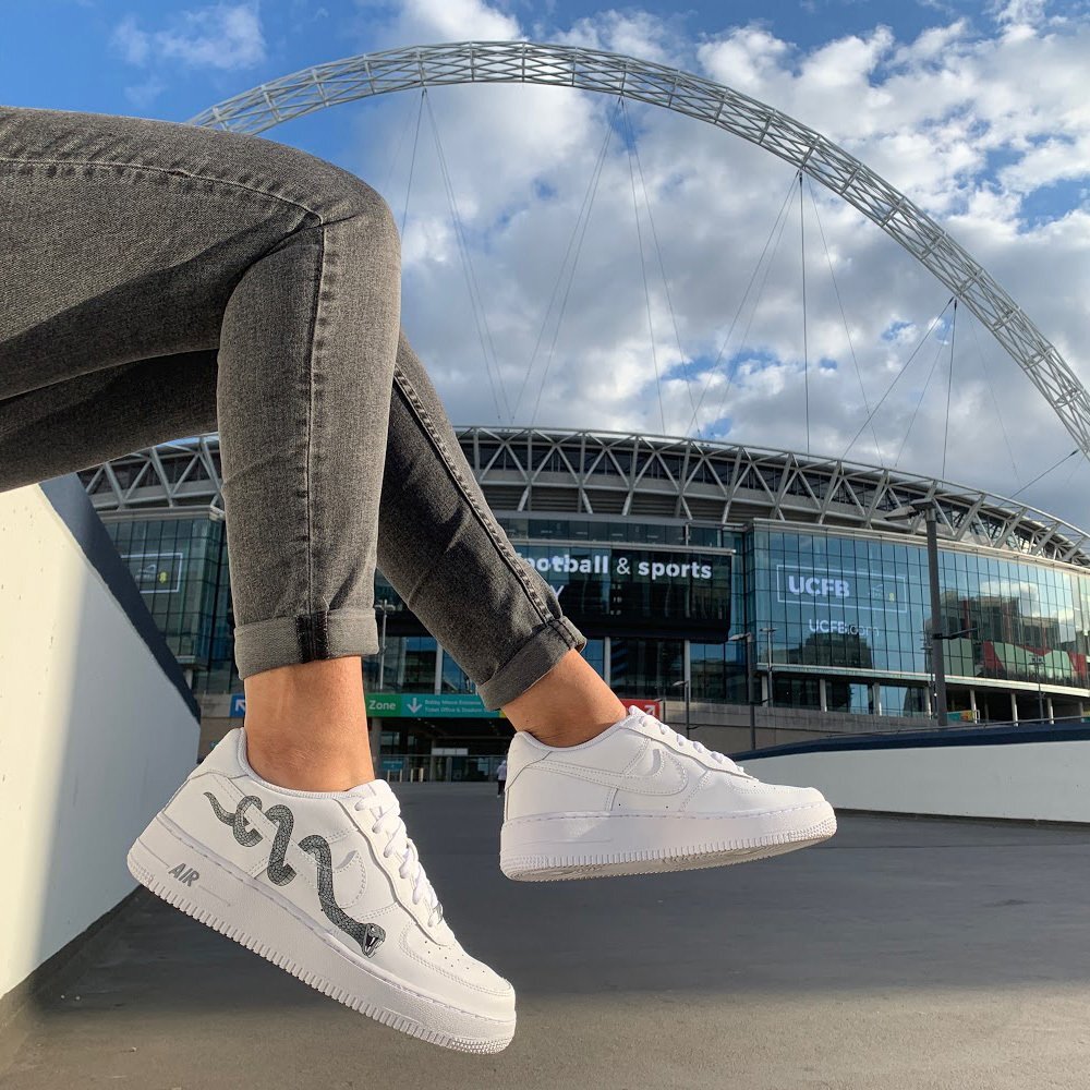 Custom Painted Snake Sneakers