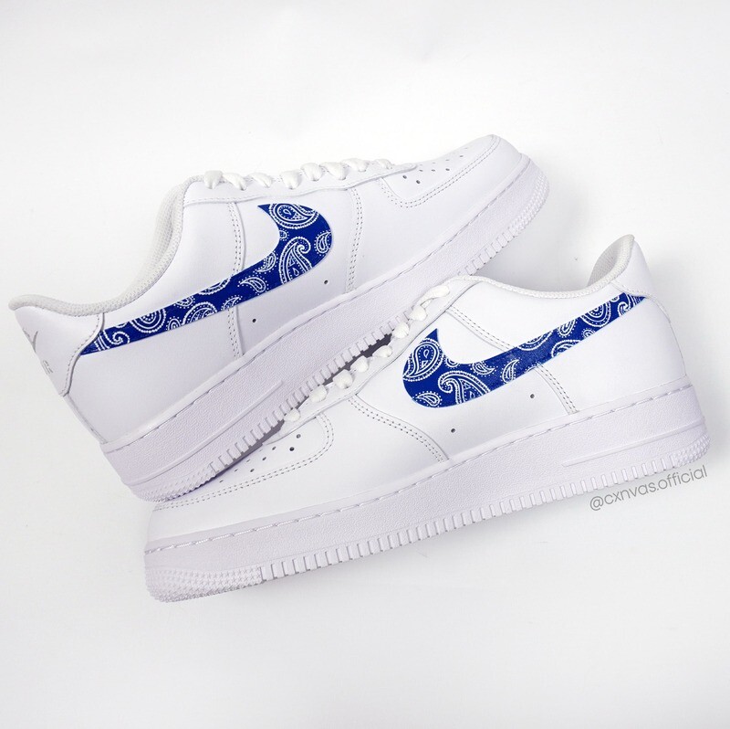 Paisley Print Blue Custom Air Force 1