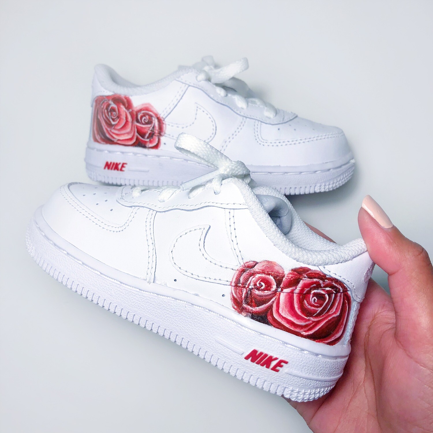 Hand Painted Red Rose Customs - Kids