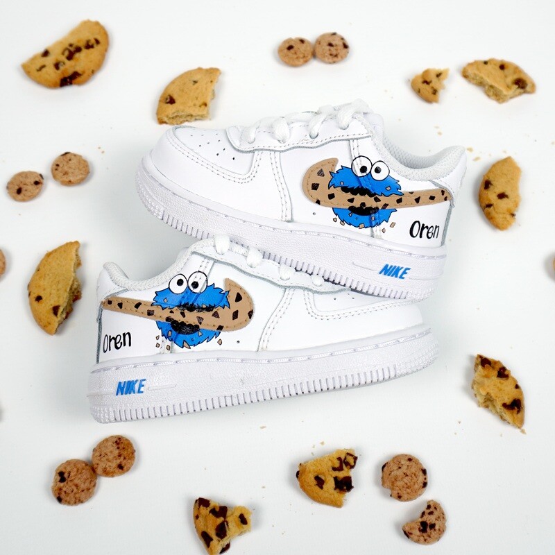 Cookie Monster Custom Shoes - Kids