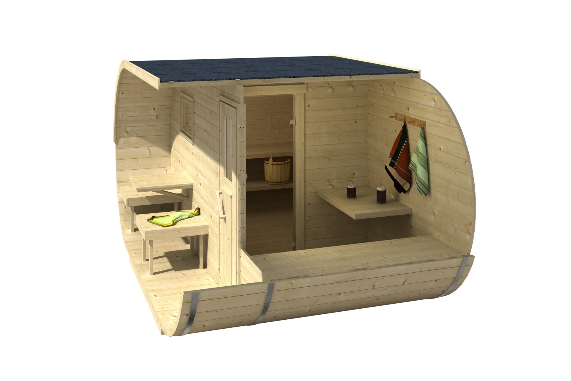 Sauna Oval | 4.0 x 2.4m