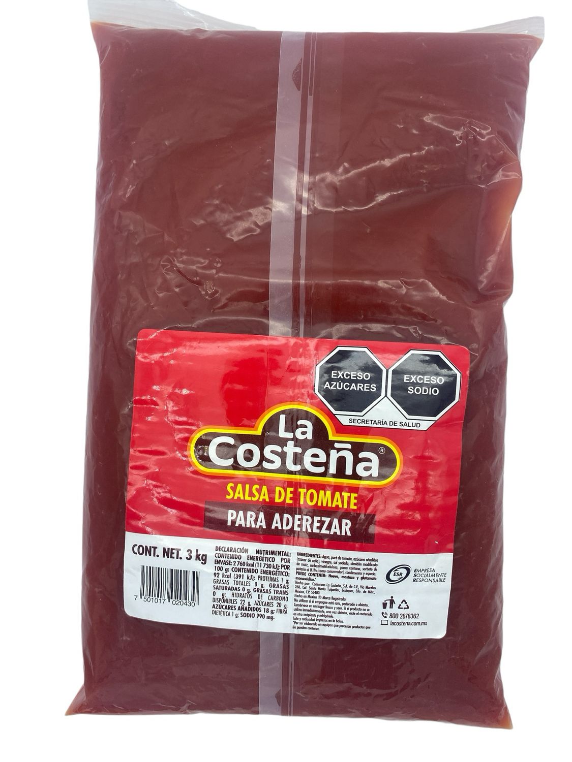 Salsa de Tomate Para Aderezar La Costeña 3kg