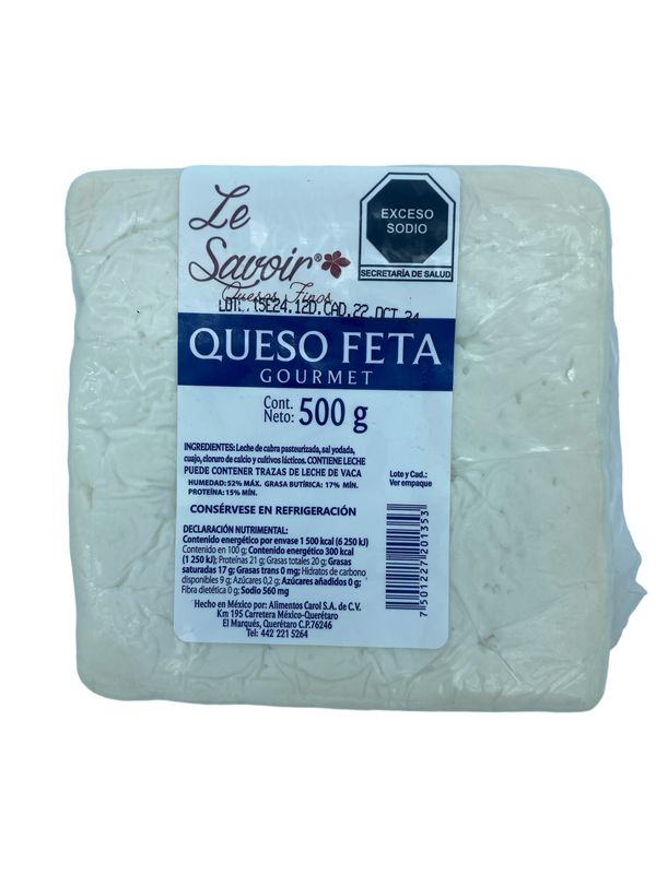 Queso Feta Gourmet Le Savoir 500gr Queso Feta Gourmet Le Savoir 500gr