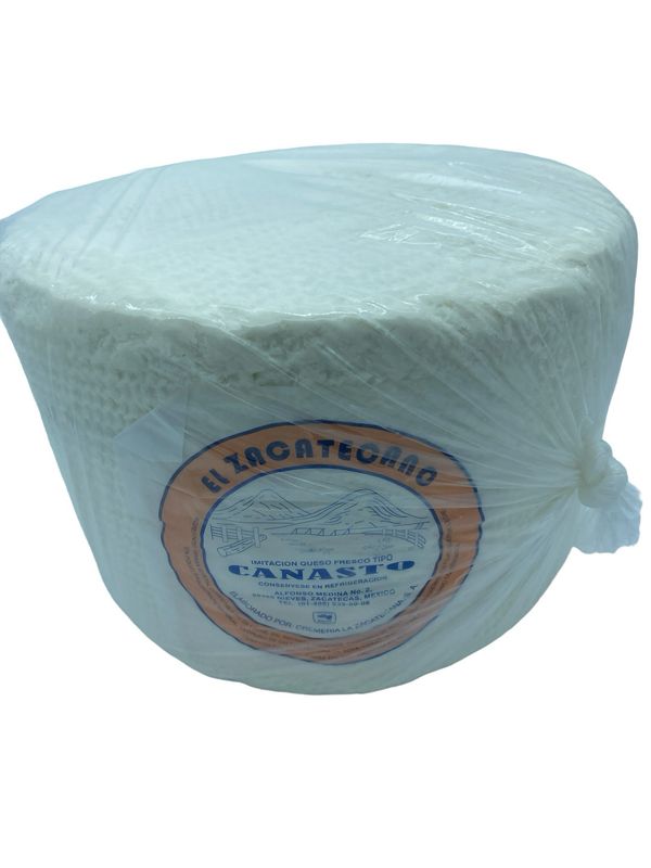 Queso Canasto EL Zacatecano MAYOREO 8.5kg aprox.