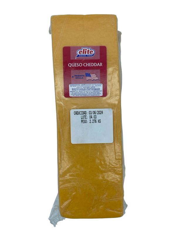 Queso Cheddar Americano Elite 2.2kg aprox. Queso Cheddar Americano Elite 2.2kg aprox.