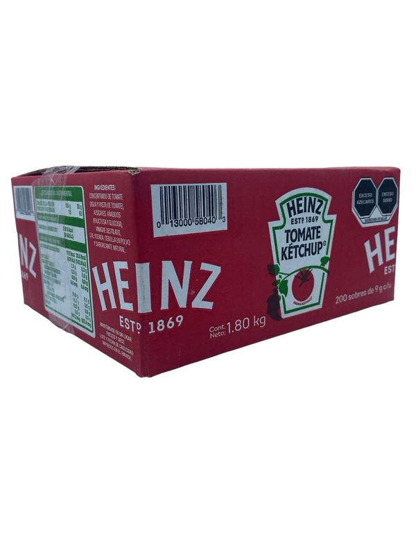 Ketchup Heinz porcionada 9gr/200pzas
