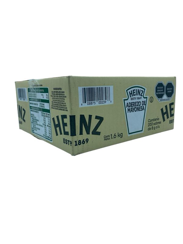 Aderezo de Mayonesa Heinz porcionada 8gr/200pzas