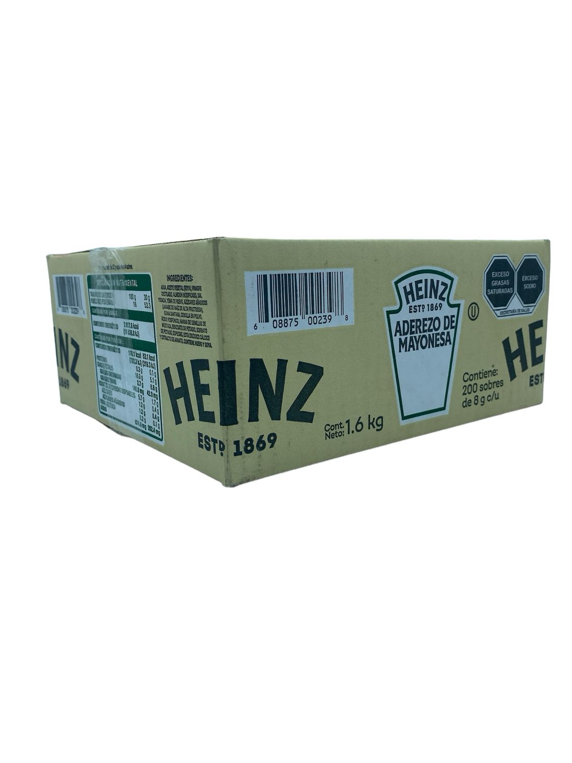 Aderezo de Mayonesa Heinz porcionada 8gr/200pzas