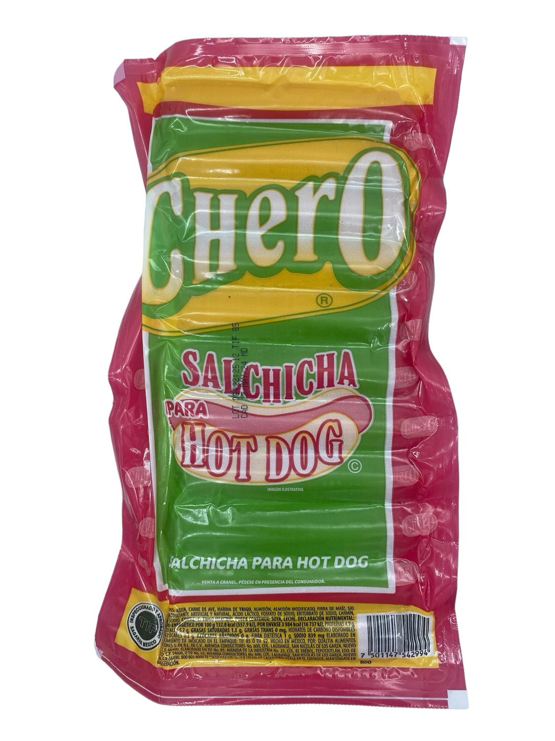 Salchicha para Hot Dog Chero 3 Kg