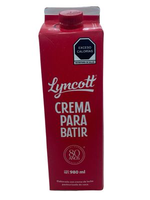 Crema Para Batir Lyncott 980ml