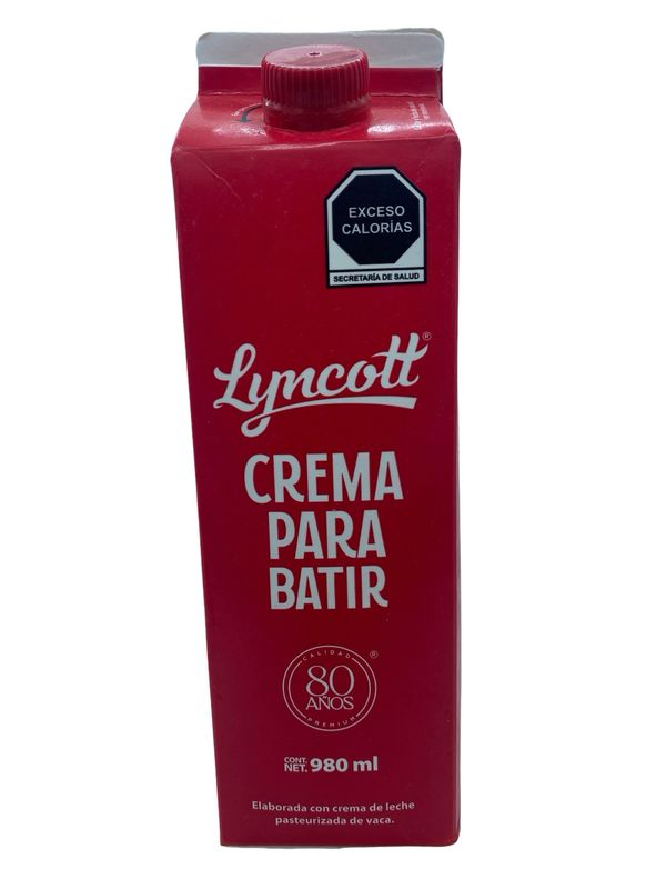 Crema Para Batir Lyncott 980ml