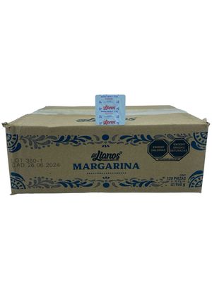 Margarina Porcionada Llanos 120 pzas de 8 gr