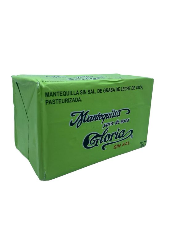 Mantequilla Gloria Sin Sal 500 gr