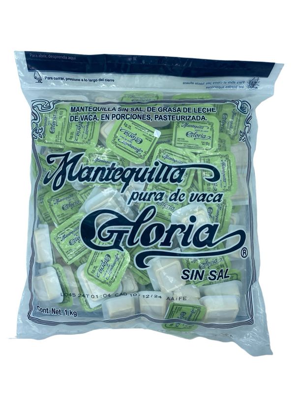 Mantequilla Gloria Sin Sal Porcionada Blíster 100/10gr