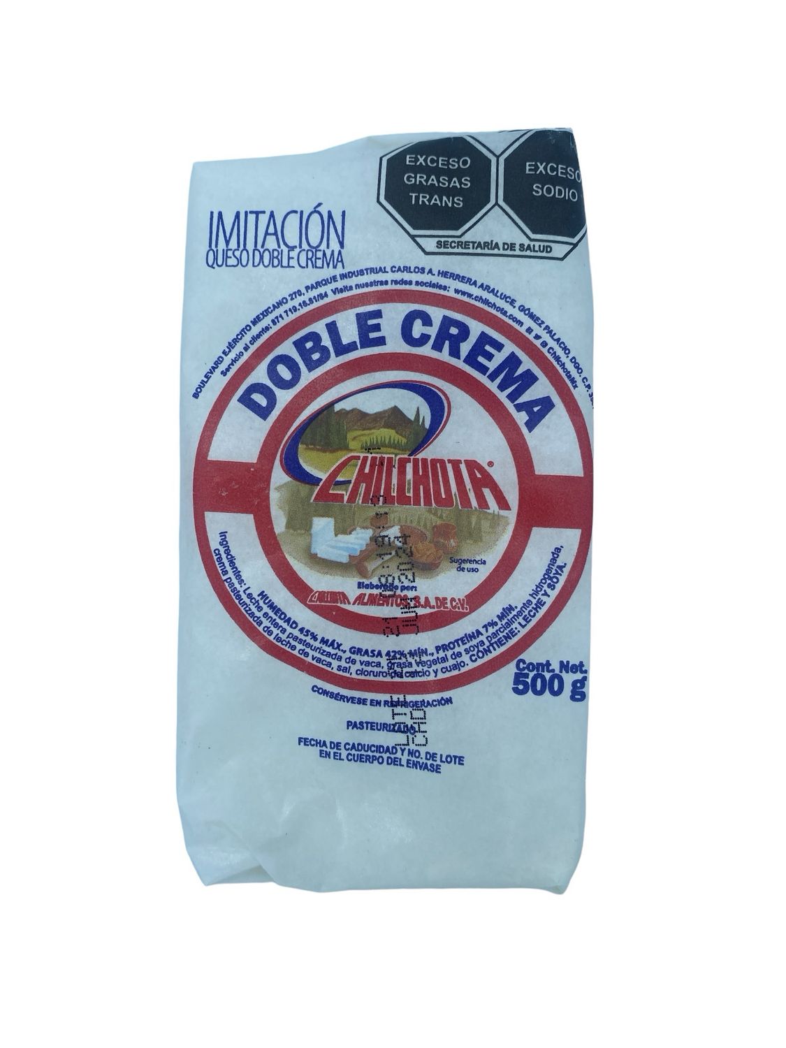Queso Doble Crema Chilchota 500 gr