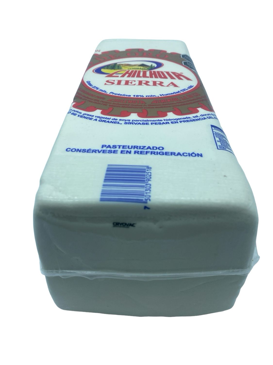 Queso Barra Sello de Oro Chilchota Sierra 1 Kg