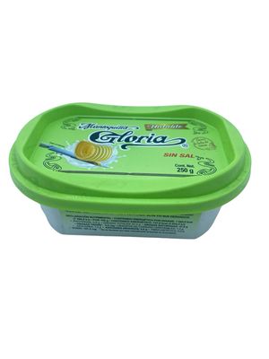 Mantequilla Gloria Sin Sal Untable 250 gr
