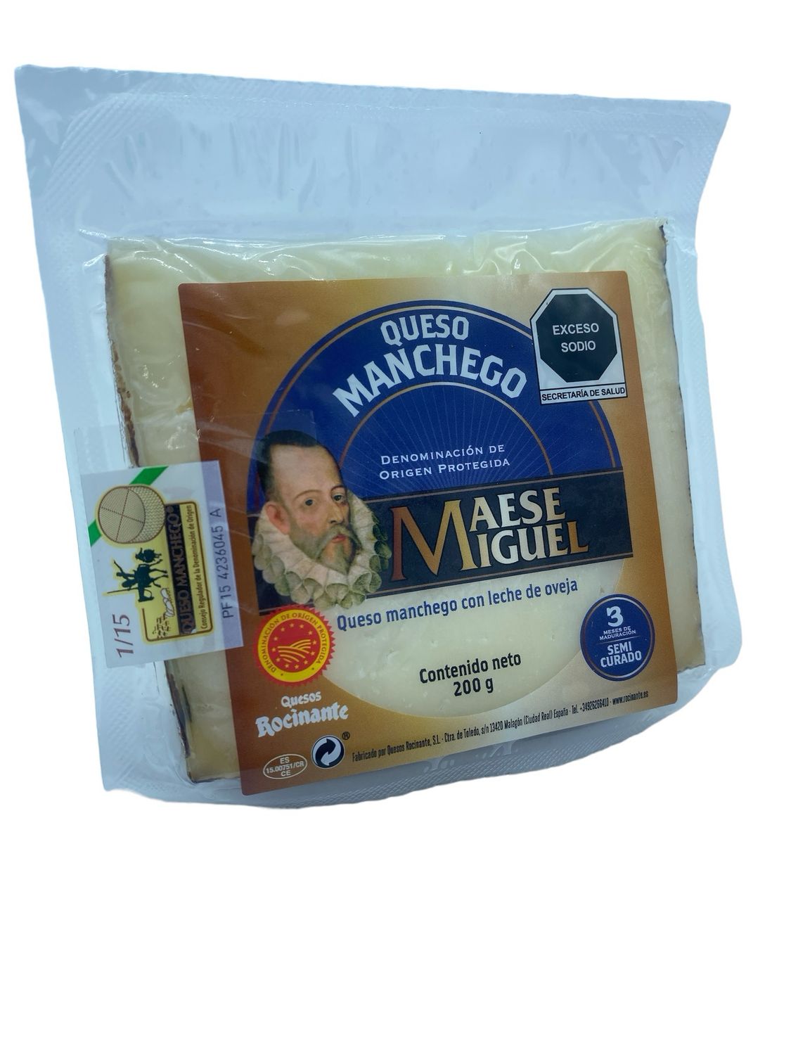 Queso Manchego Semicurado Maese Miguel Oveja 200 gr