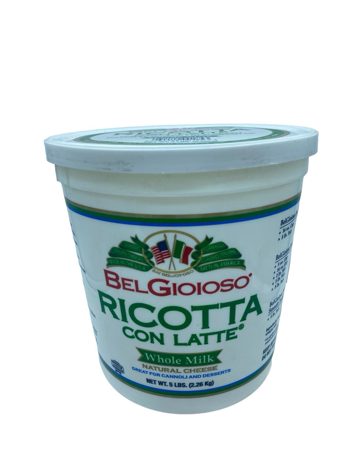 Queso Ricotta con Latte Belgioioso 2.26 Kg