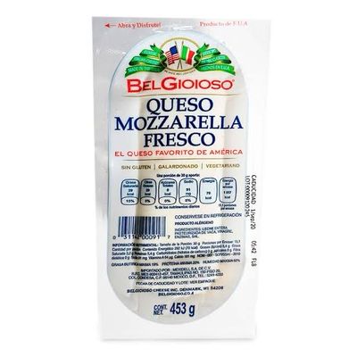 Queso Mozzarella Fresco Belgioioso 453 gr