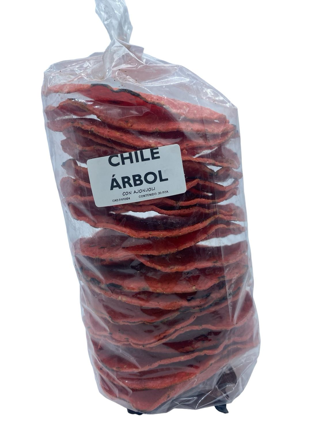 Tostada de Chile de Árbol Artesanal con 20 pzas