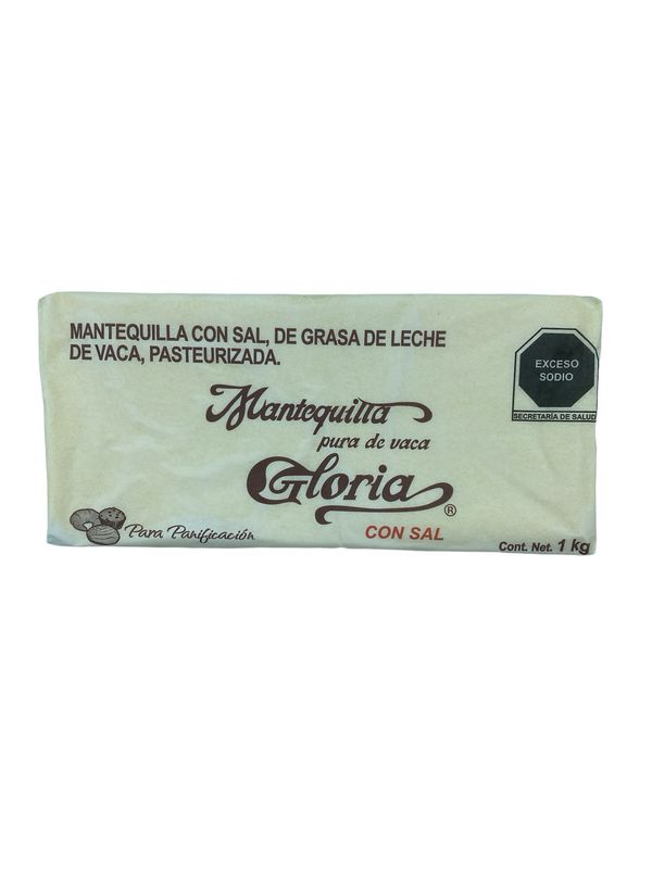 Mantequilla Gloria Con Sal 1 Kg