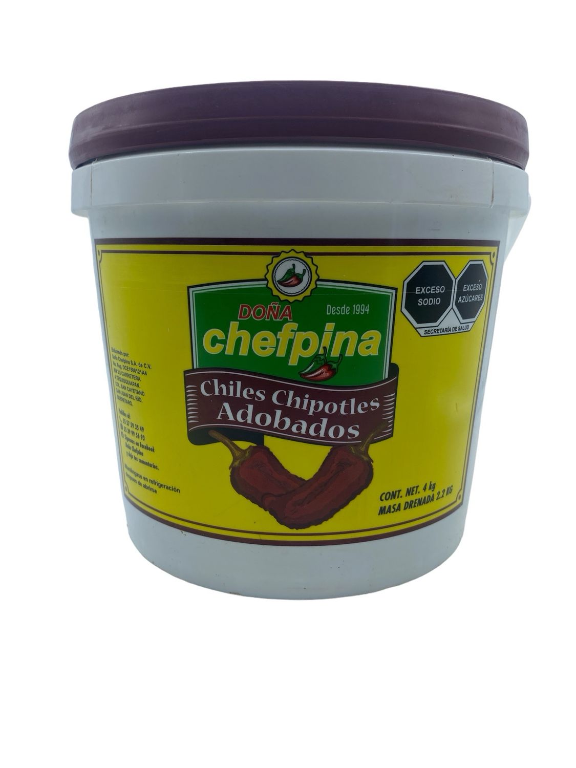 Chiles Chipotles Adobados Doña Chefpina 4kg