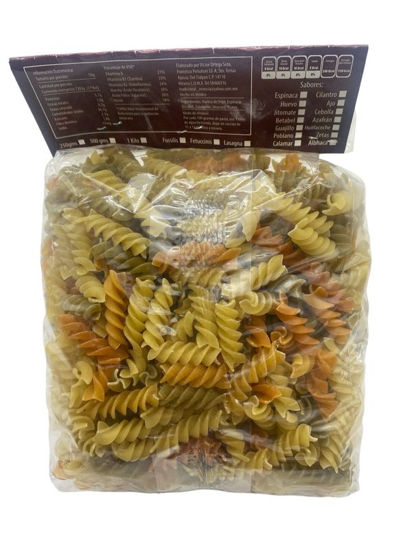 Fusilli de Verduras 500gr