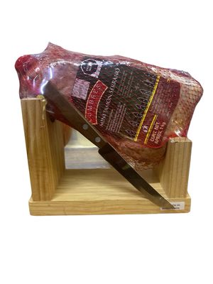 Jamón Serrano Mini Pierna 1kg aprox. con base Cumbres Mayores
