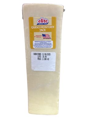 Queso Monterrey Jack Elite MAYOREO 2.3Kg aprox.