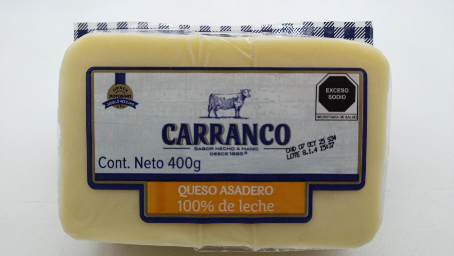 Queso Carranco asadero 400gr