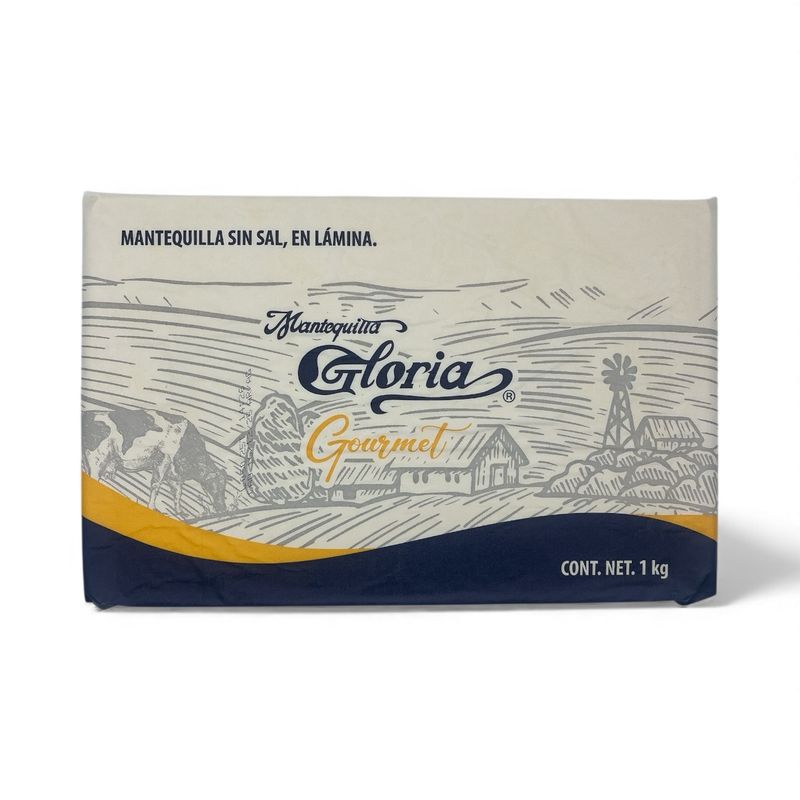 Mantequilla Gloria sin sal Lamina 1kg Mantequilla Gloria sin sal Lamina 1kg