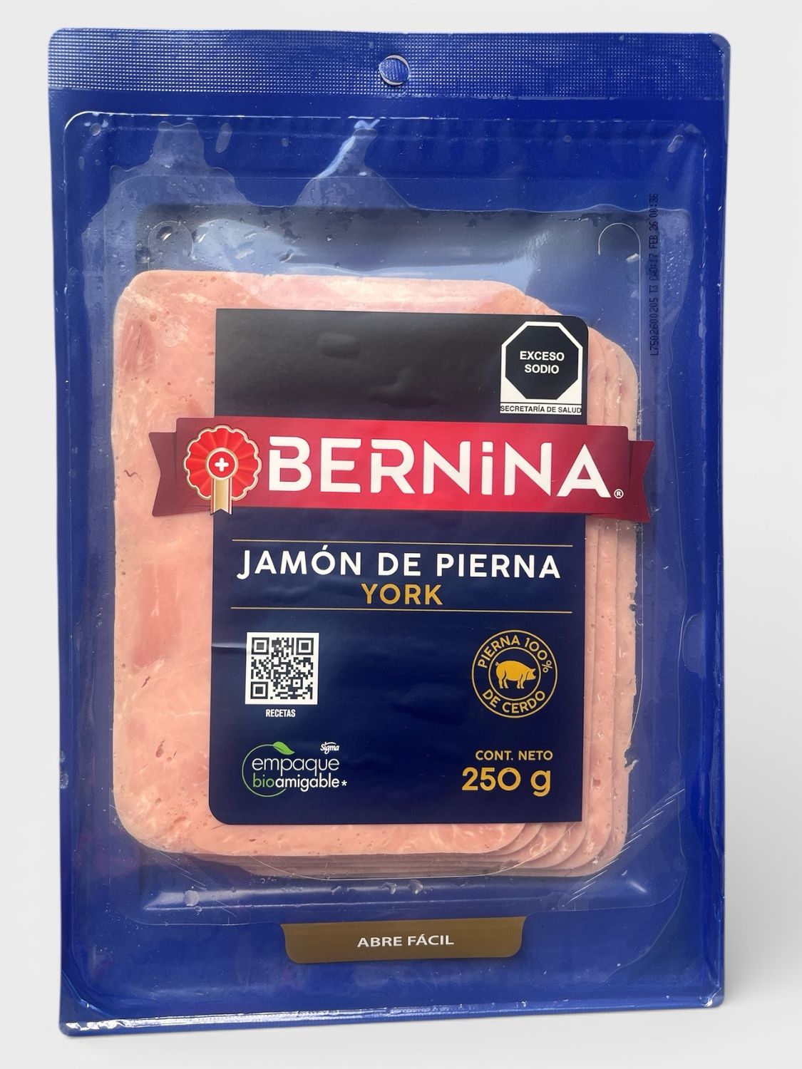 Jamón de Pierna York Bernina 250gr