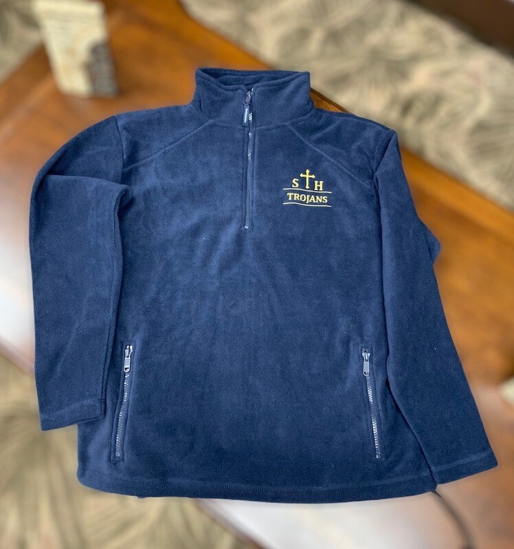 High School Half-Zip Fleece Pullover A-Medium