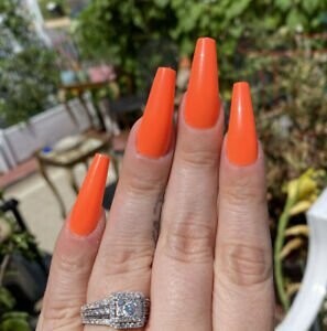 Orange Press On Nails
