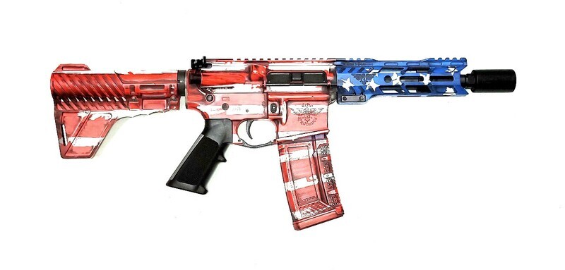 Battle Worn American Flag Cerakote 