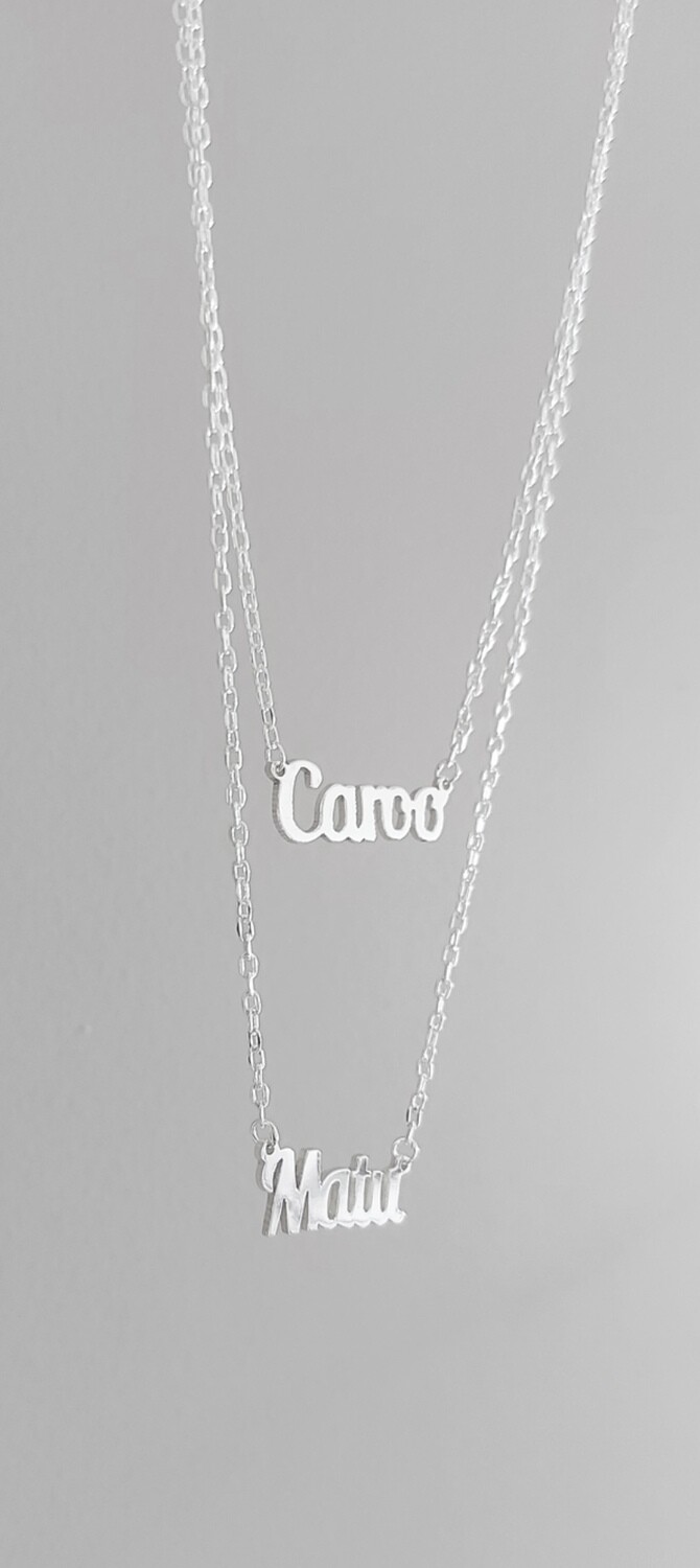 Doble collar nombre